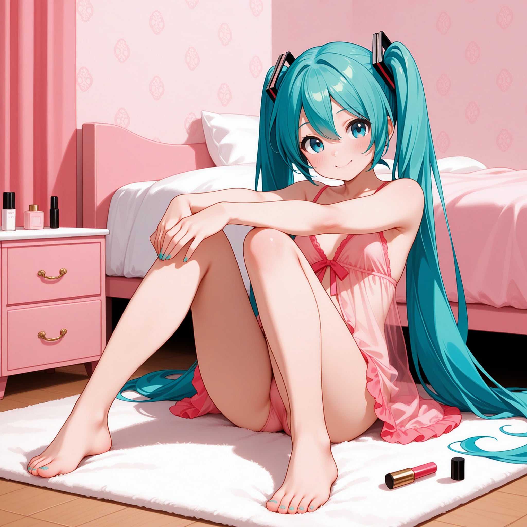 初音ミク【ベビードール】4 座りポーズ
