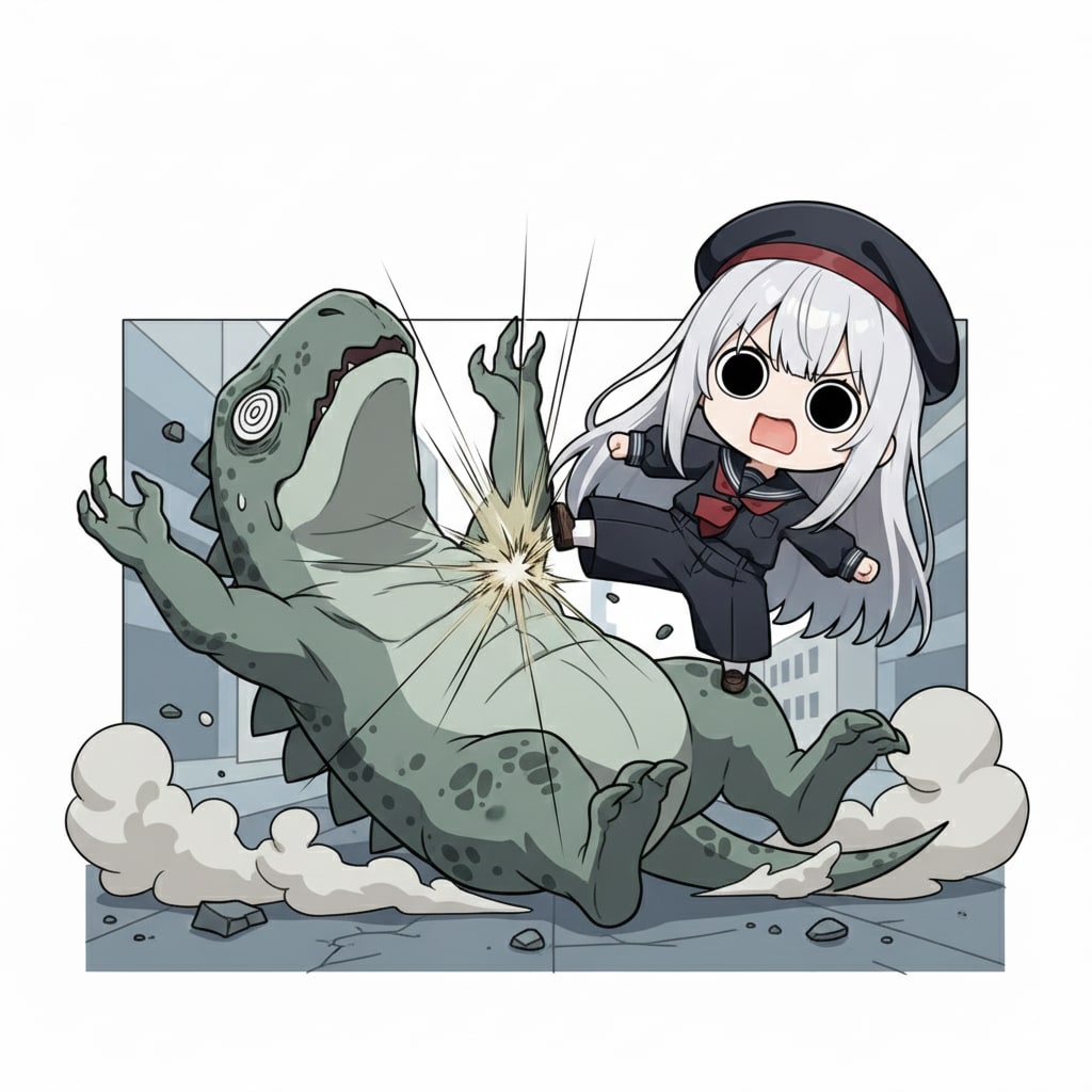 怪獣相手にやってしまいよったえらいこっちゃ嬢