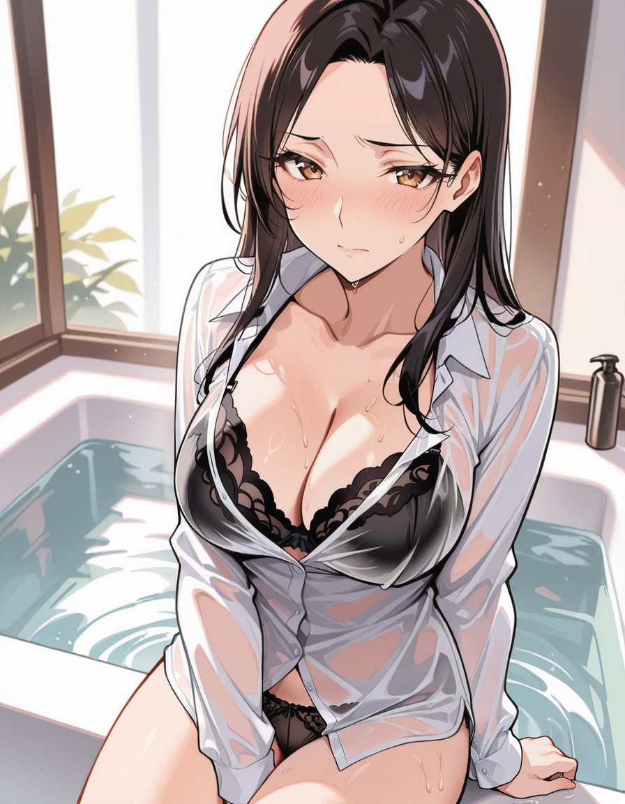 濡れ透けお姉さん