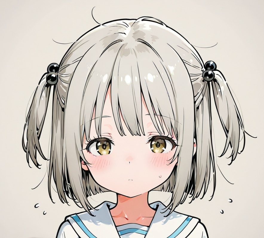 下書きの女の子