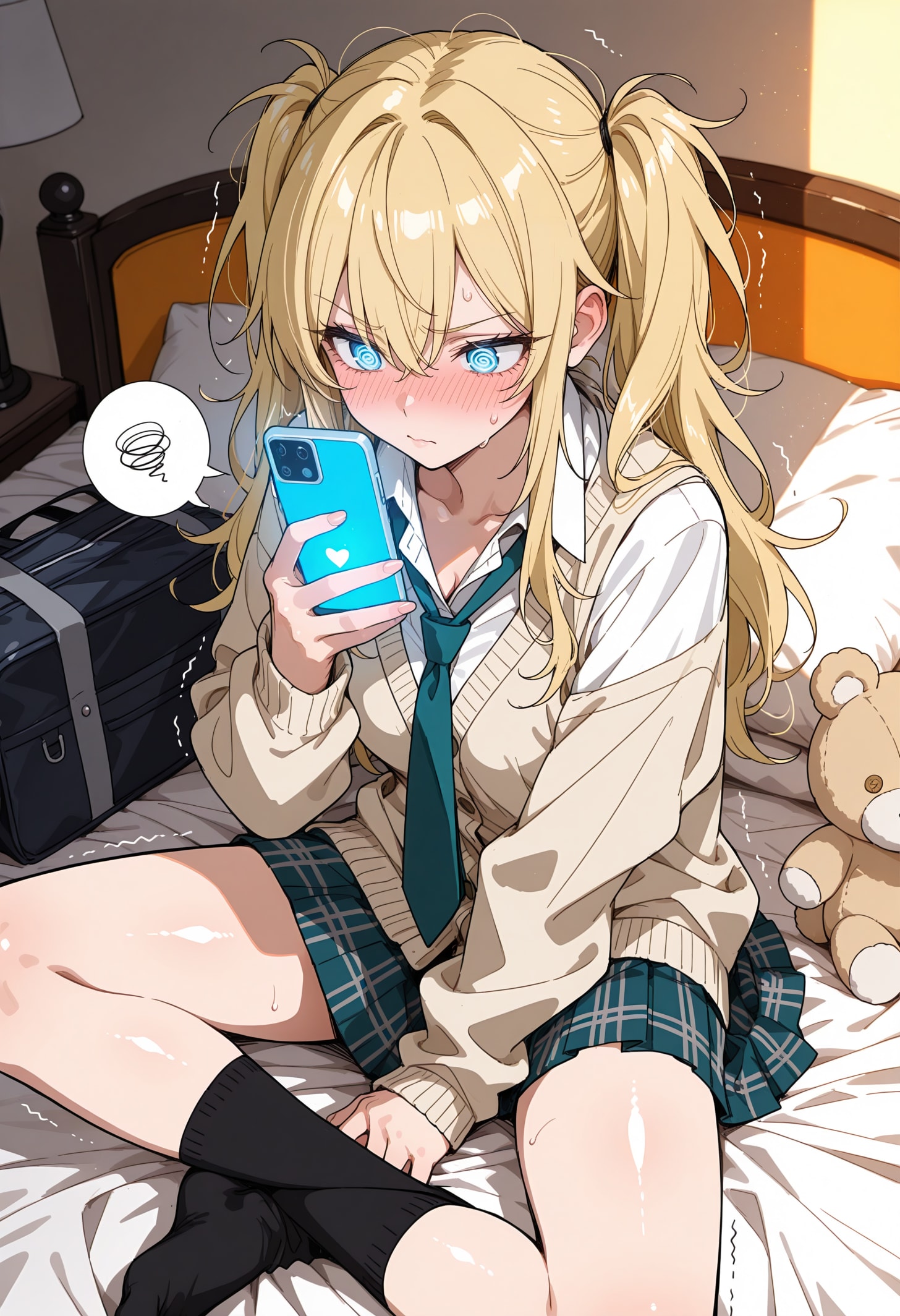 ツンデレJKはLINEで感謝を伝える⁇ | の人気AIイラスト・グラビア