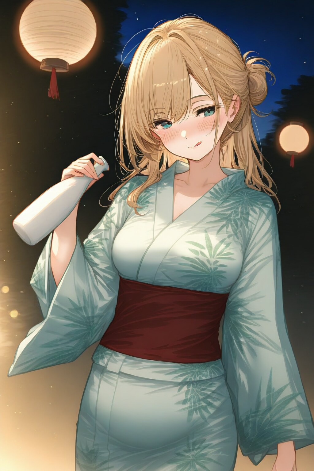 浴衣のほろ酔いお姉さん