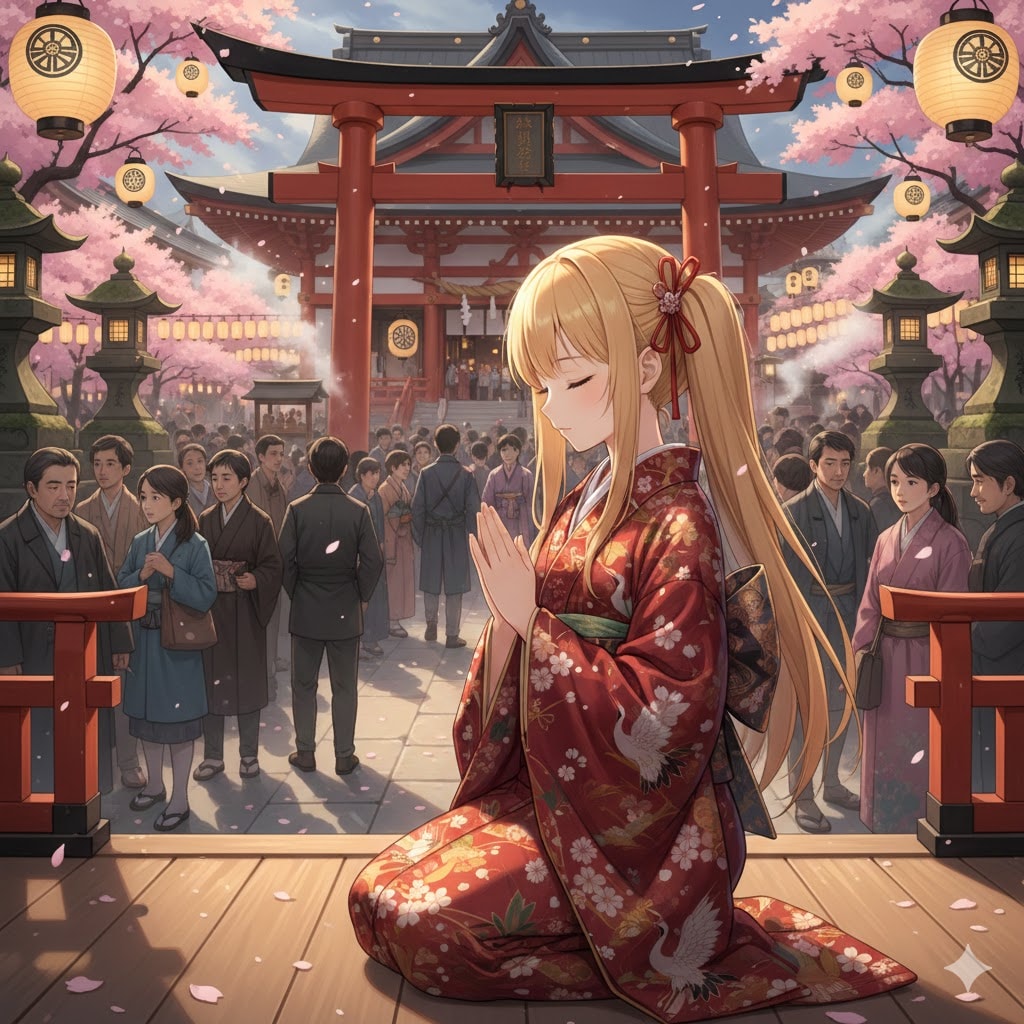 初詣(夜) | の人気AIイラスト・グラビア