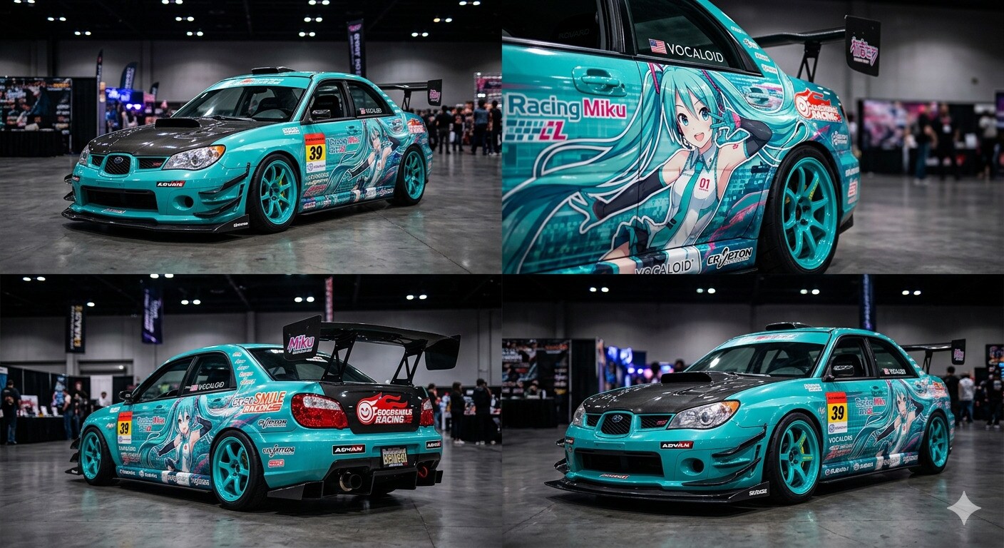 初音ミクインプレッサレーシングカー