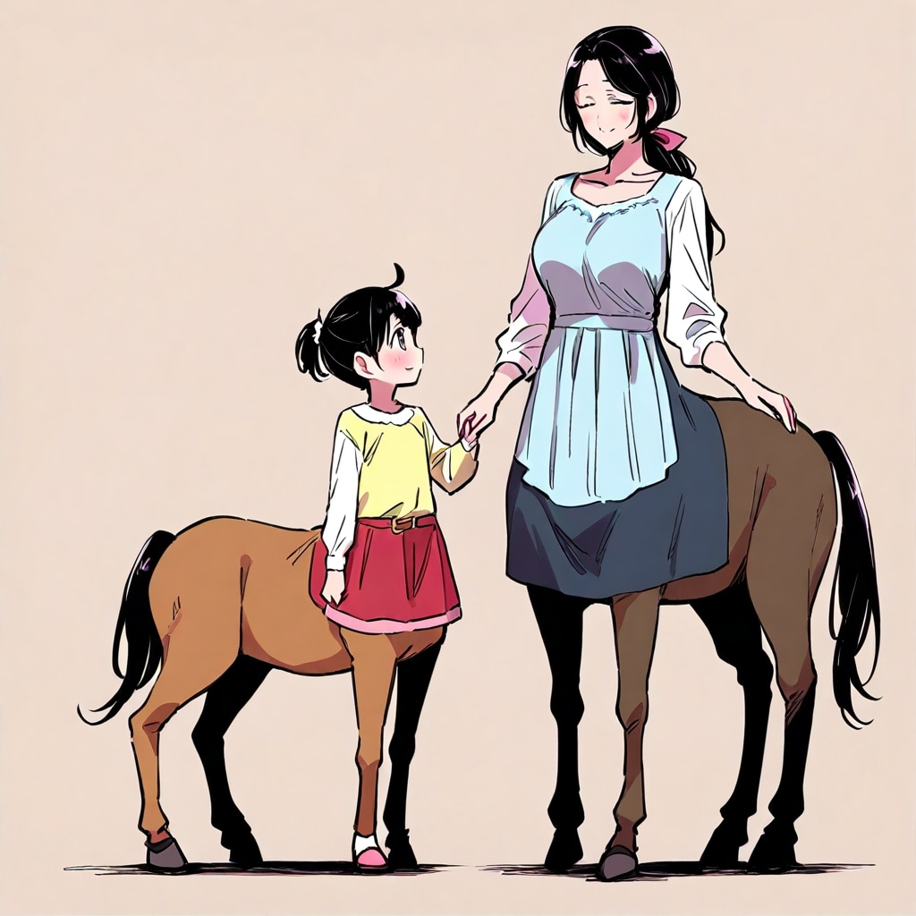 ケンタウロスの母娘 | の人気AIイラスト・グラビア