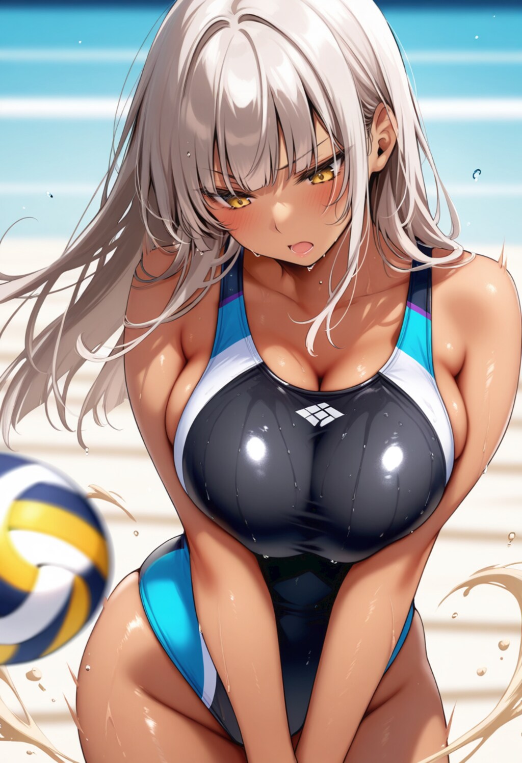 競泳水着ビーチバレー