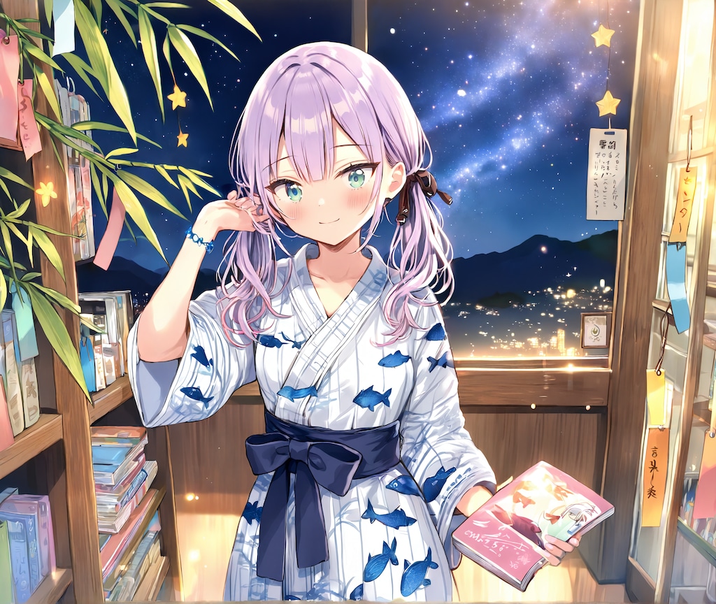 七夕の書店にて