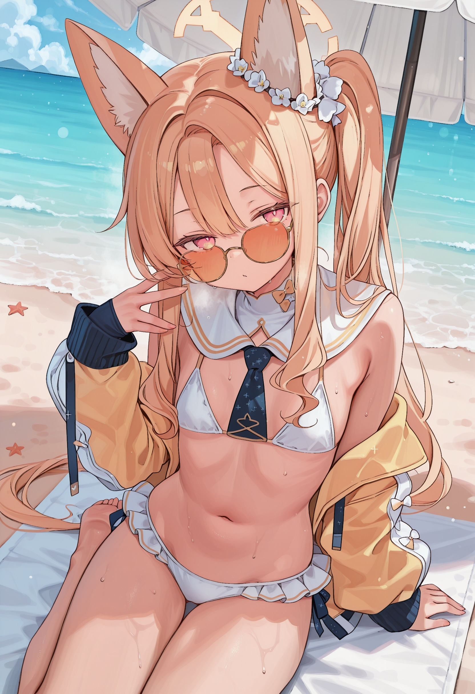 セイアと海水浴