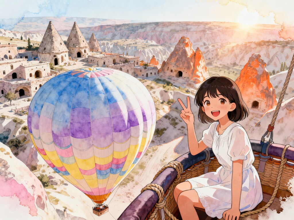 カッパドキアで初気球