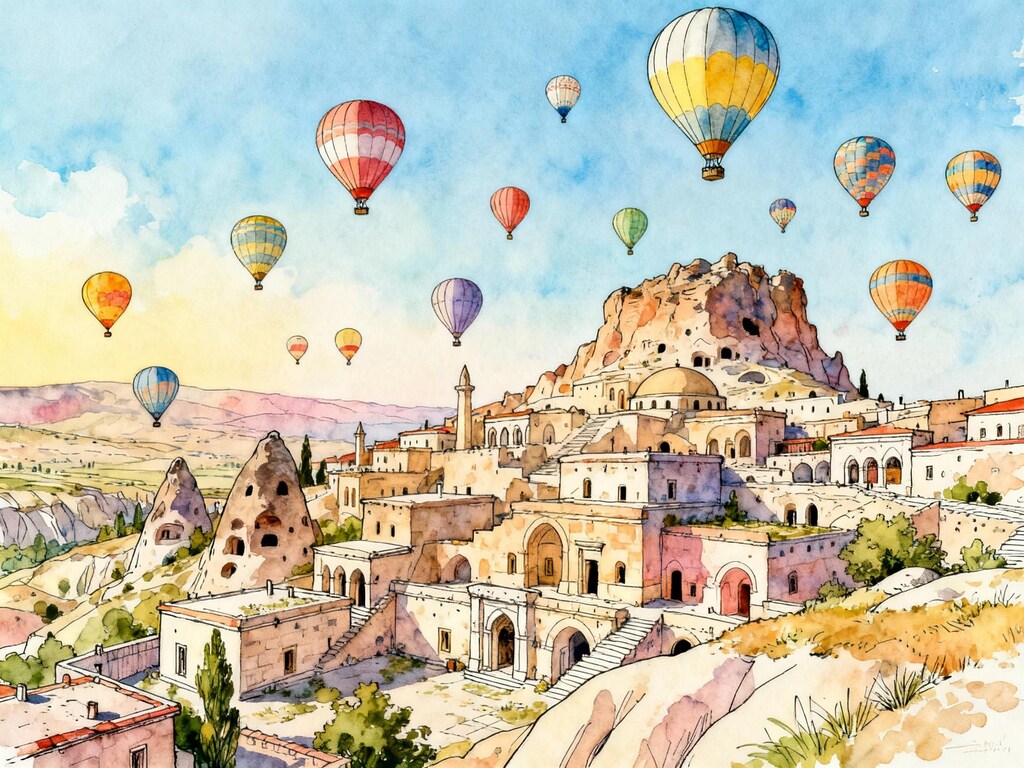 カッパドキアで初気球