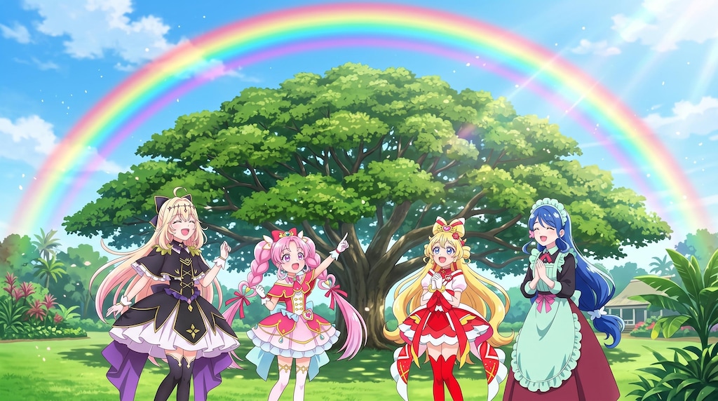 プリキュア富士病院4人の幹部、虹を見た！