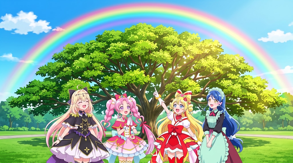 プリキュア富士病院4人の幹部、虹を見た！
