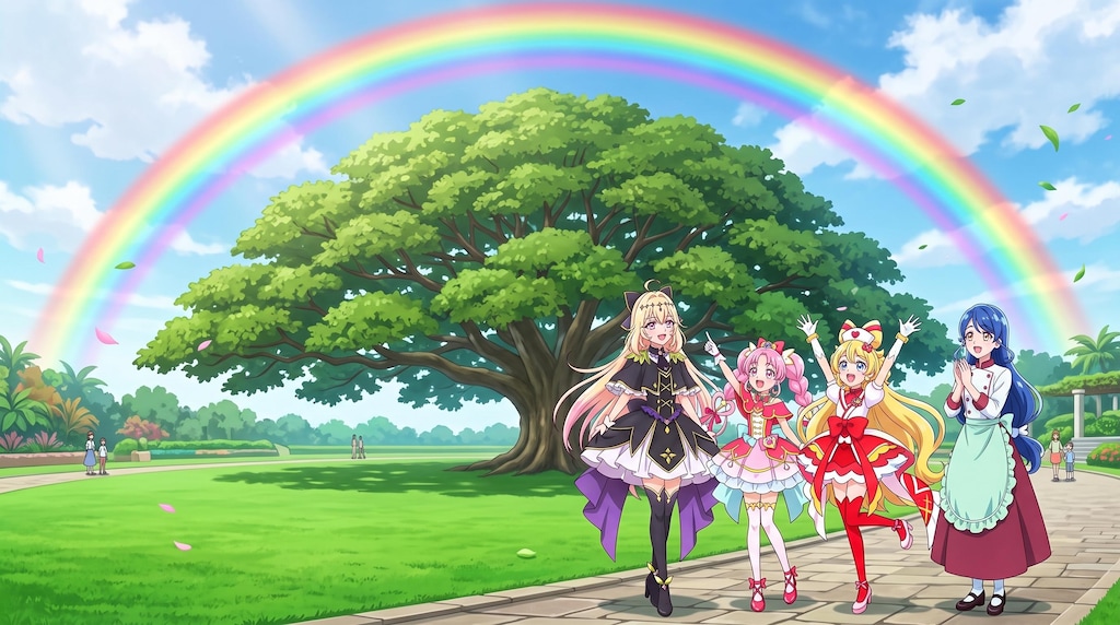 プリキュア富士病院4人の幹部、虹を見た！