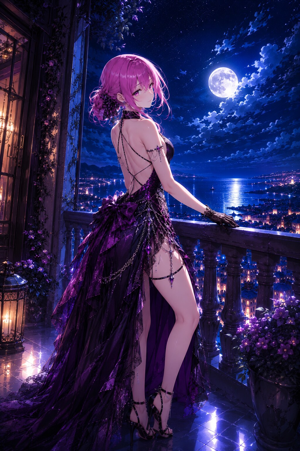 【同じ満月を眺む】 至高美少女  絵理華様の夏バカンス ドレスモード
