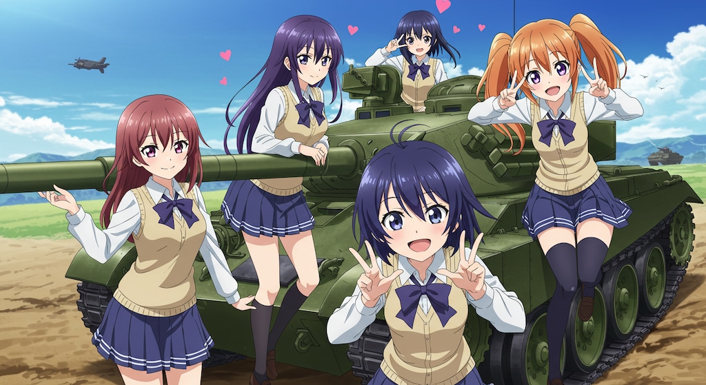 アニメキャラと戦車