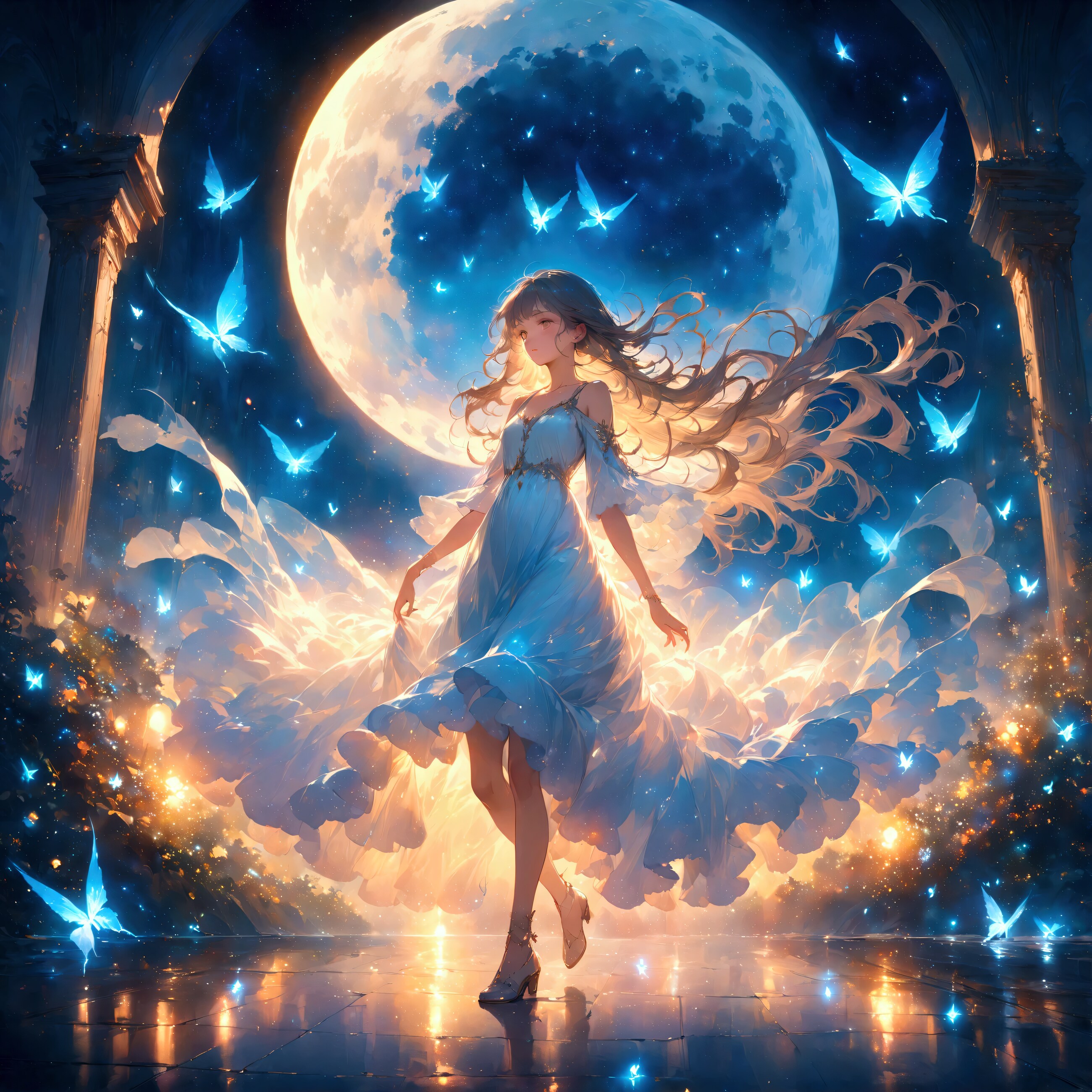 月夜の幻想 | の人気AIイラスト・グラビア