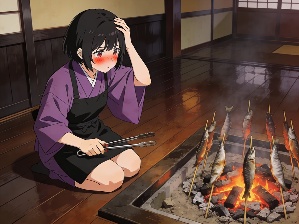 お客さんがいるのでカチカチ我慢