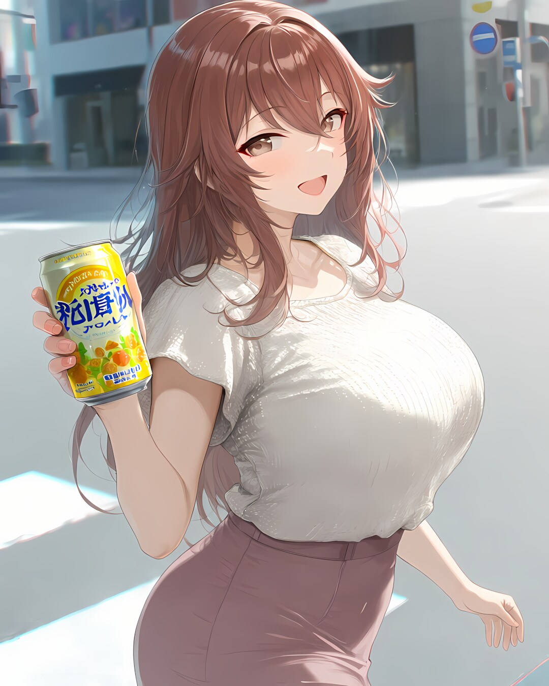 🔴梅スパークリングで夏を乗り切る！ツイード×ピンクペンシル🌸 | の人気AIイラスト・グラビア