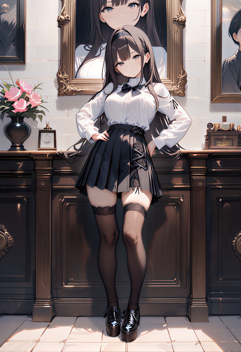 ニーハイと太ももの戦い | の人気AIイラスト・グラビア