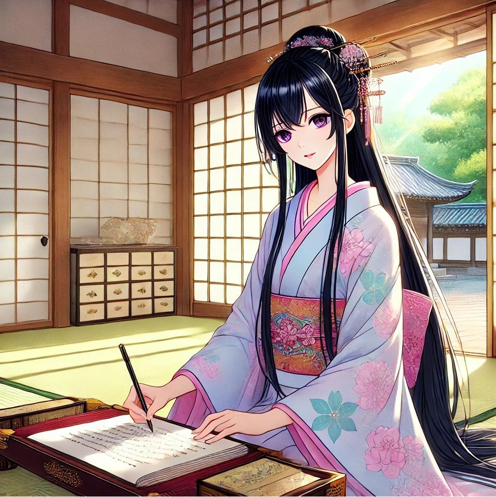 枕草子を執筆する清少納言 | の人気AIイラスト・グラビア