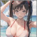 巨乳JKマイクロビキニ　 Big breasts JK micro bikini 4枚目