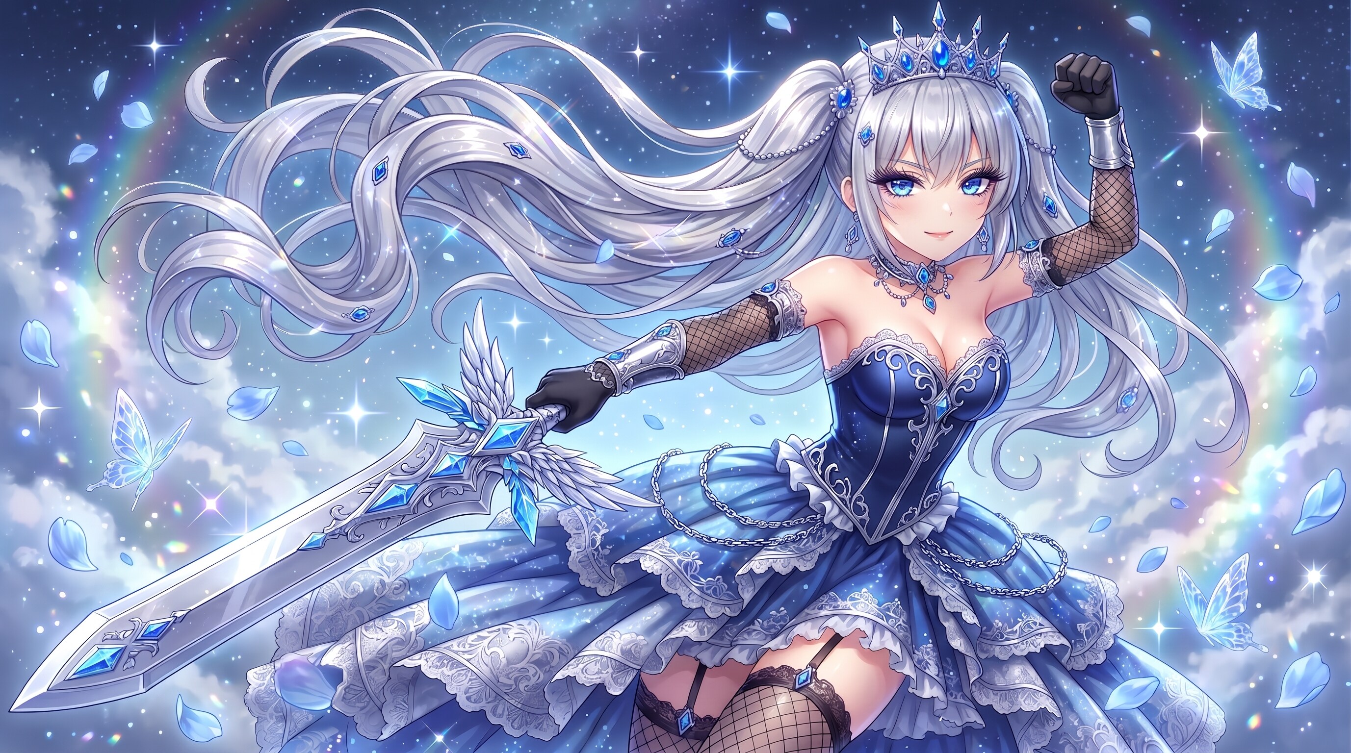 蒼晶剣姫星冕 | の人気AIイラスト・グラビア