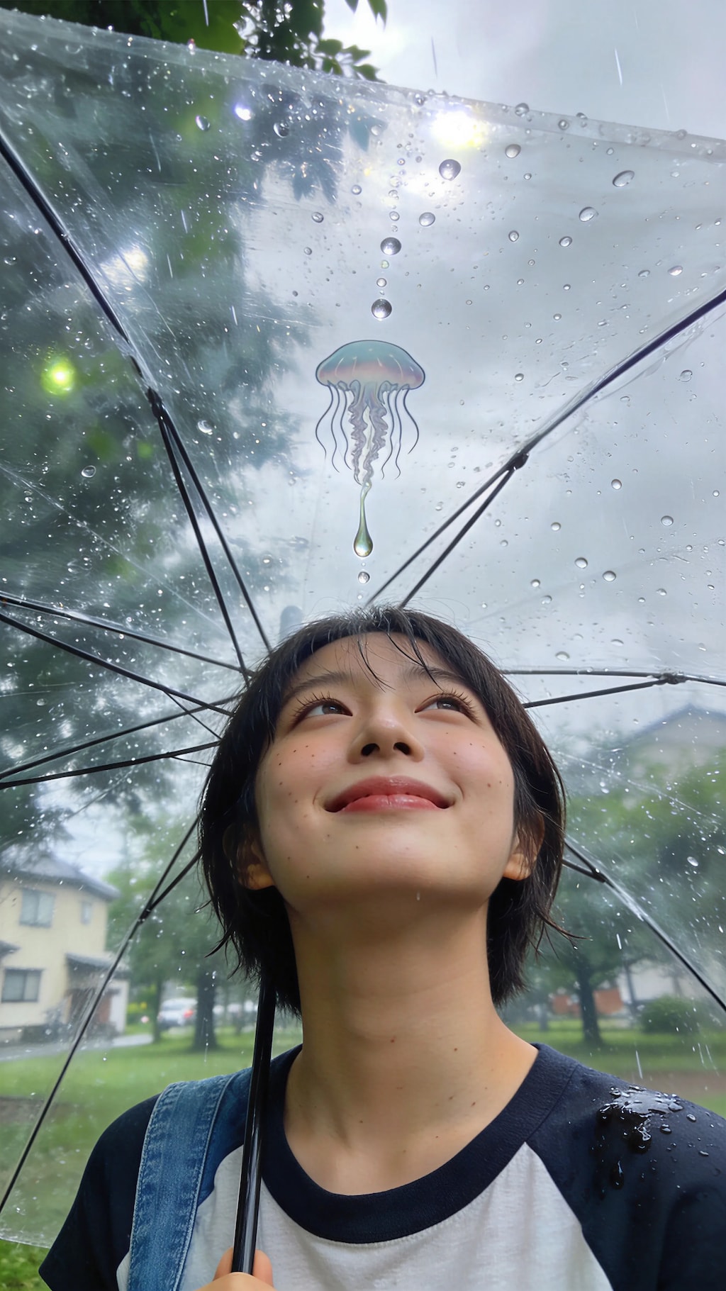 A Jellyfish Above the Rain