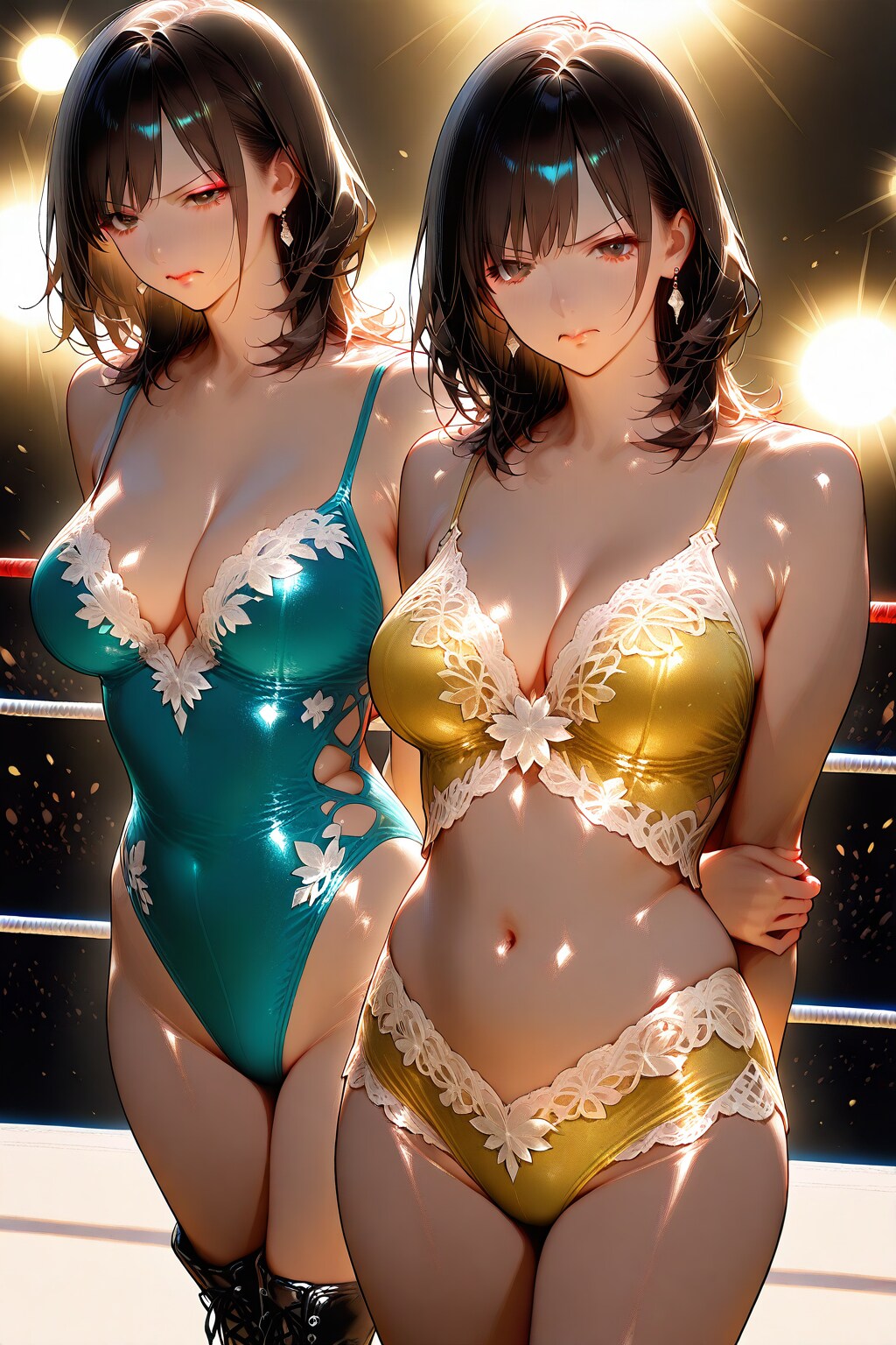 女子プロレス　タッグマッチ