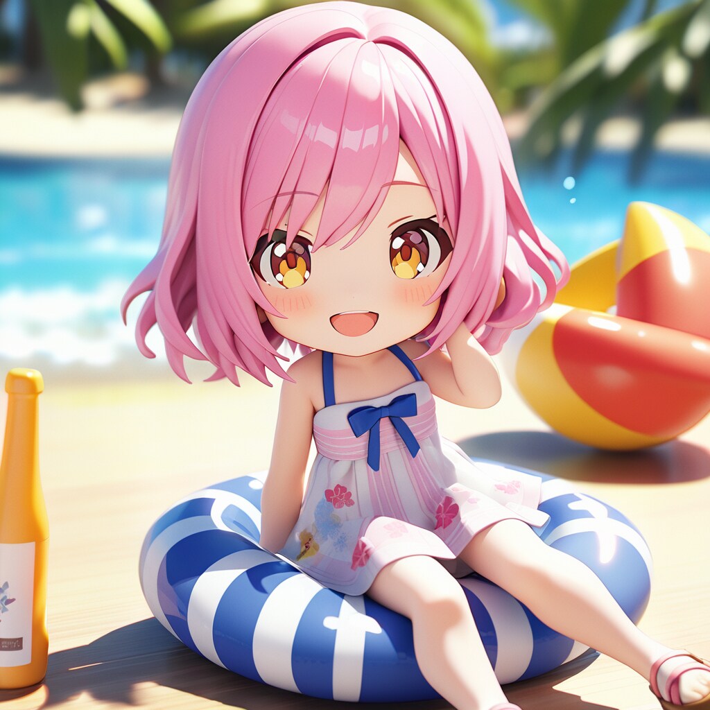 ねんどろいど風のサマーピンク髪ちゃん