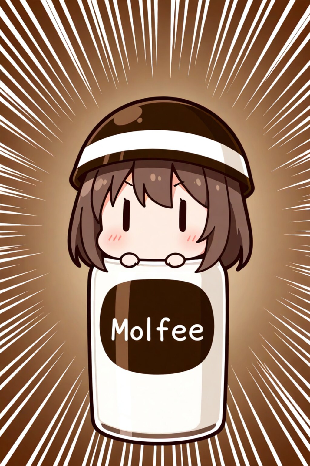 牛乳を飲むチビコーヒー