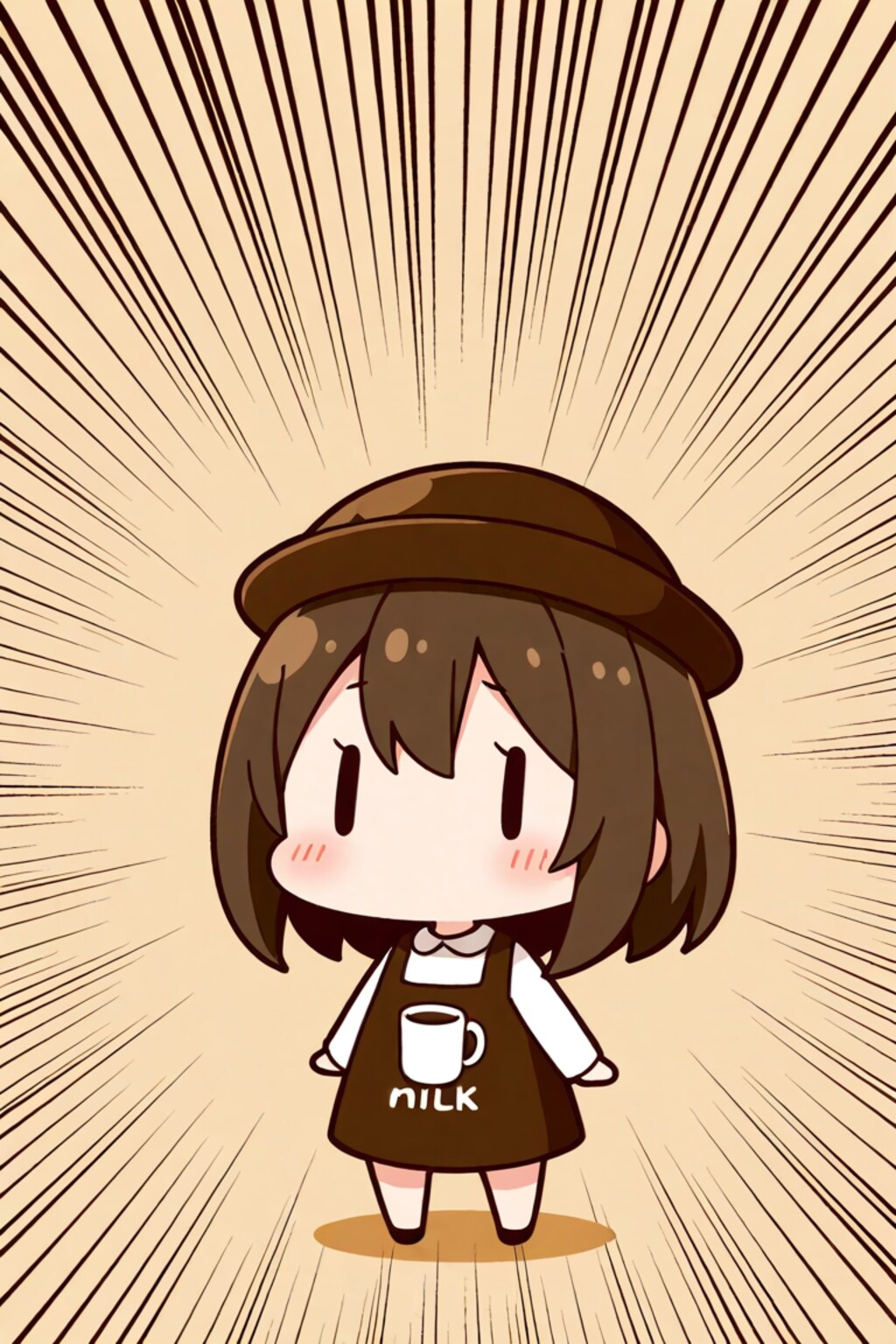 牛乳を飲むチビコーヒー