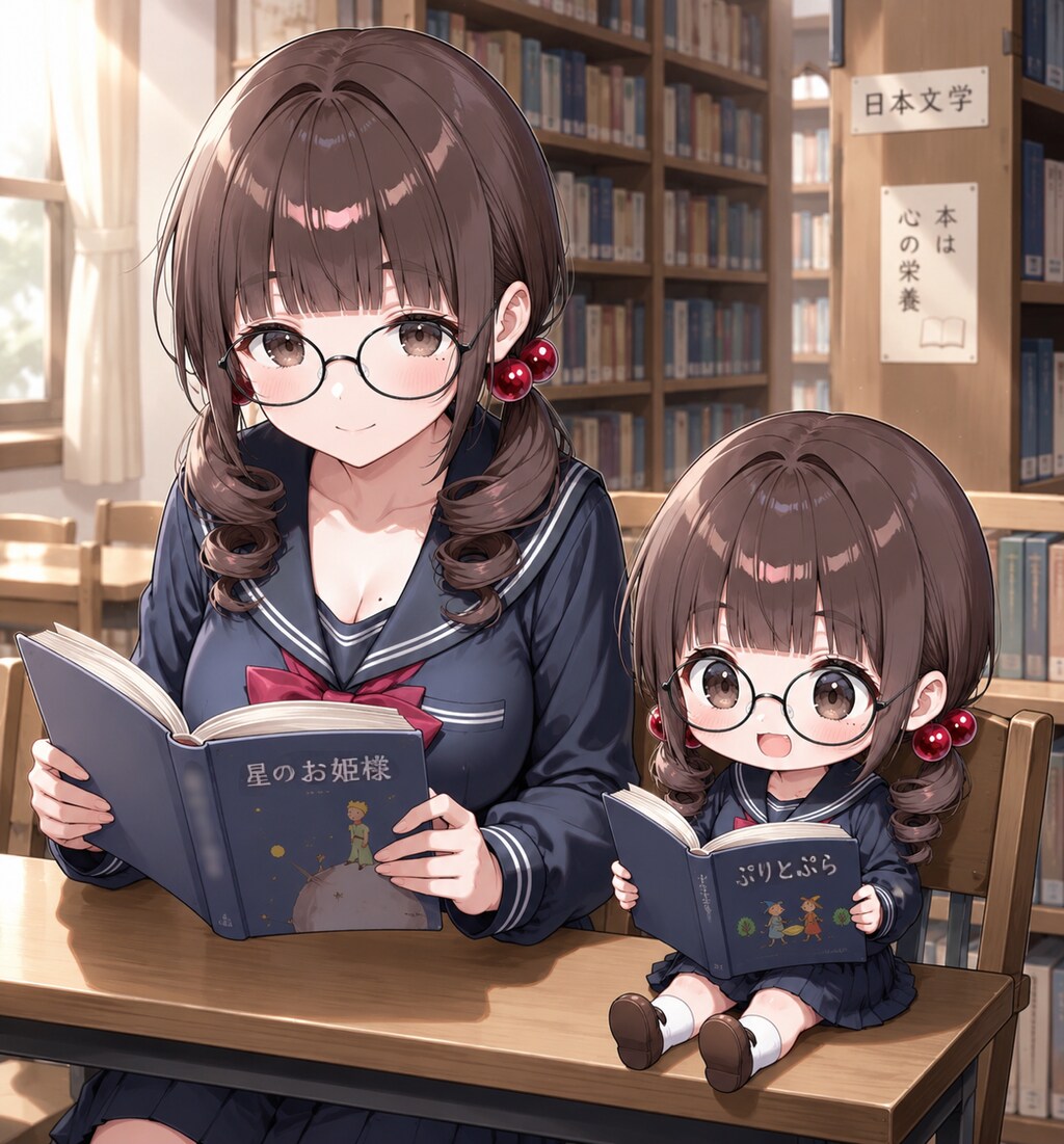 くるりちゃんとちびキャラ