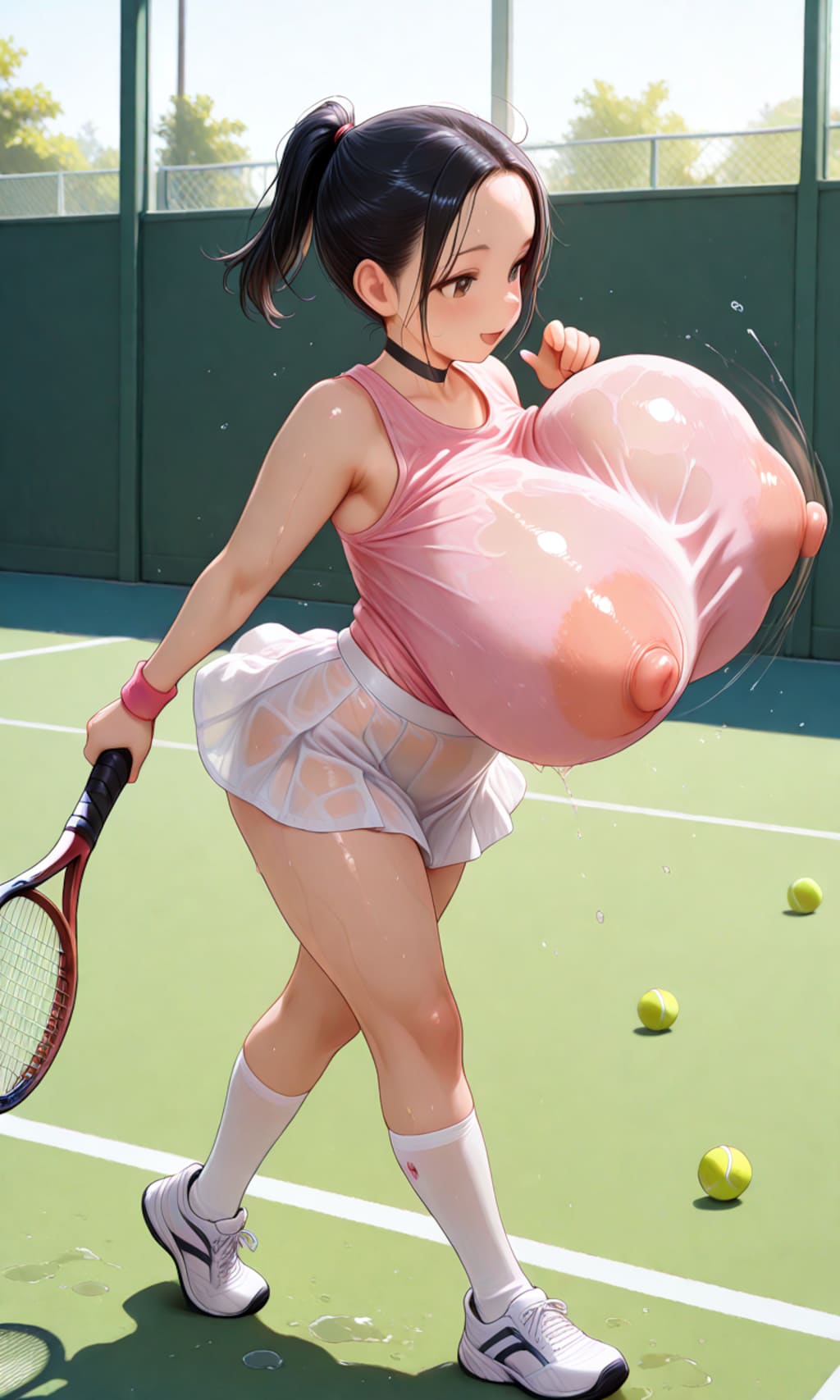 黒髪ショートポニーロリ