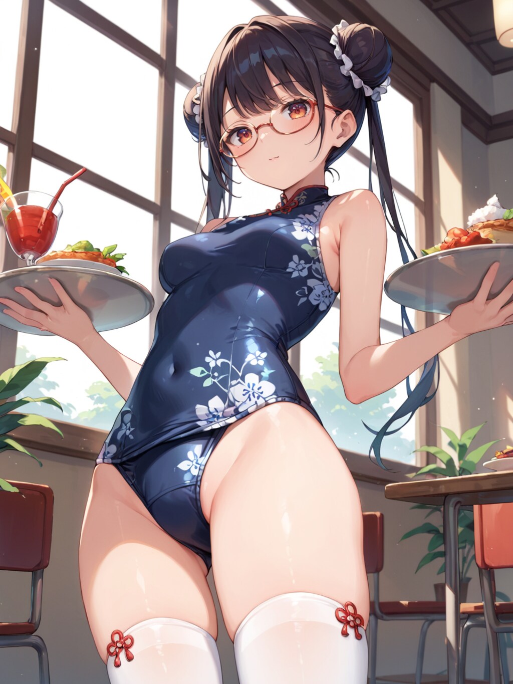 チャイナ柄スク