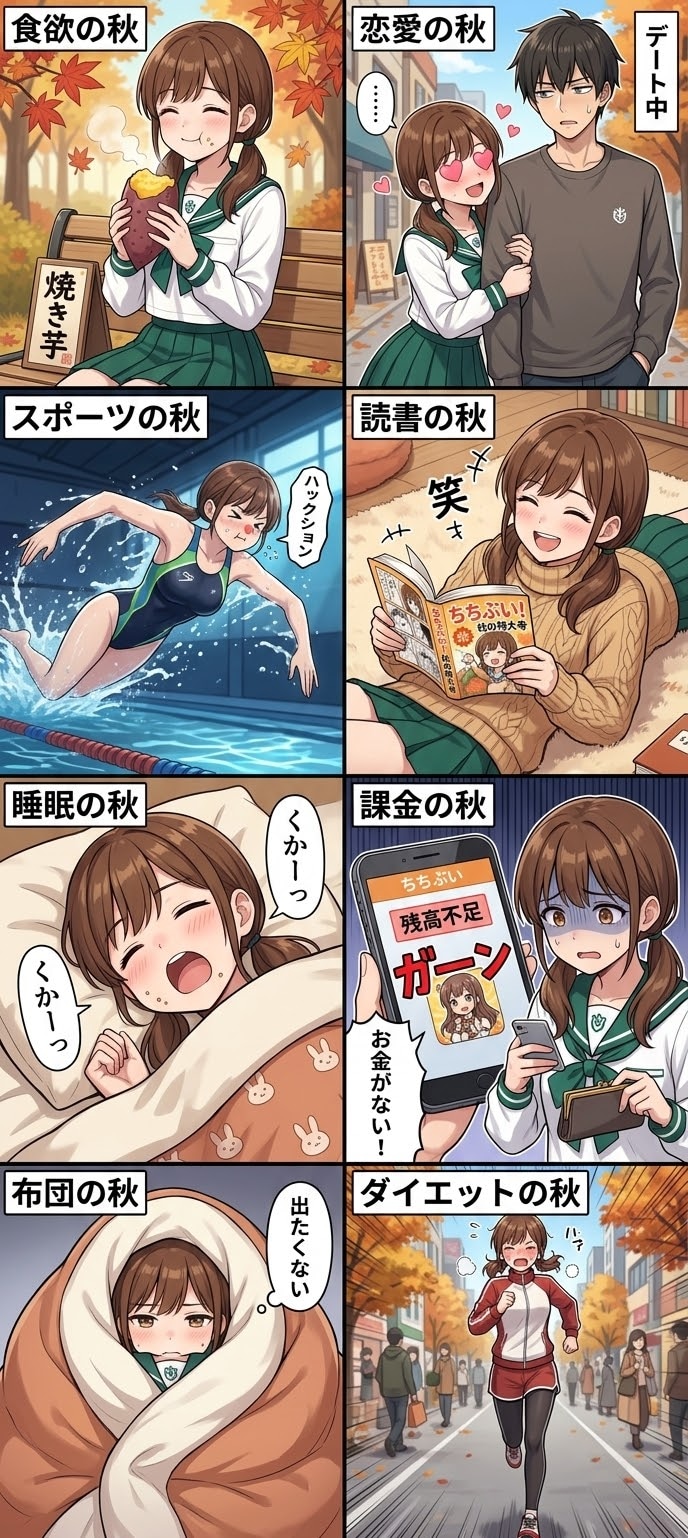 とりあえず｢○○の秋｣ってつけとけばだいたい通用してしまう説 | の人気AIイラスト・グラビア