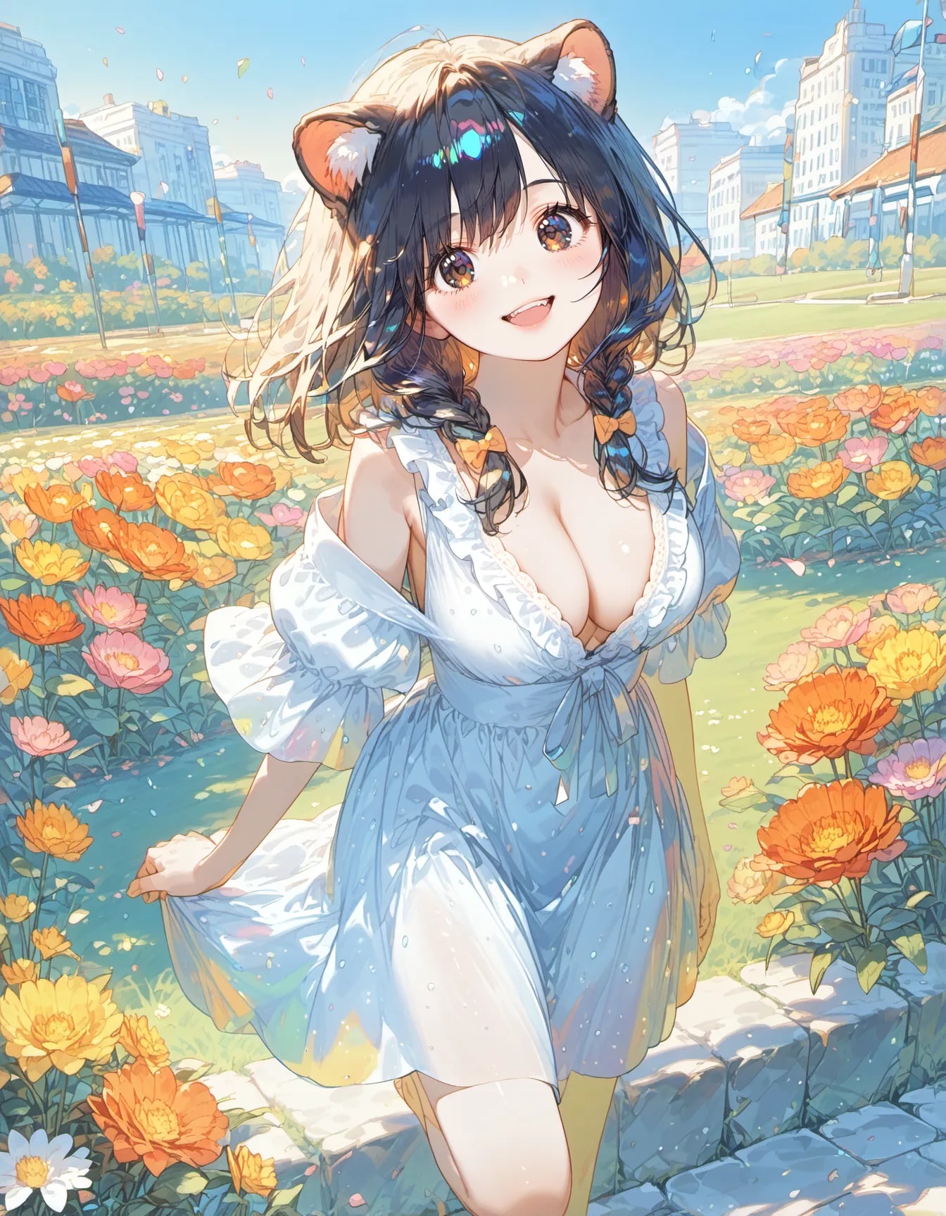 Radiant Bloom Cat-Ear | の人気AIイラスト・グラビア