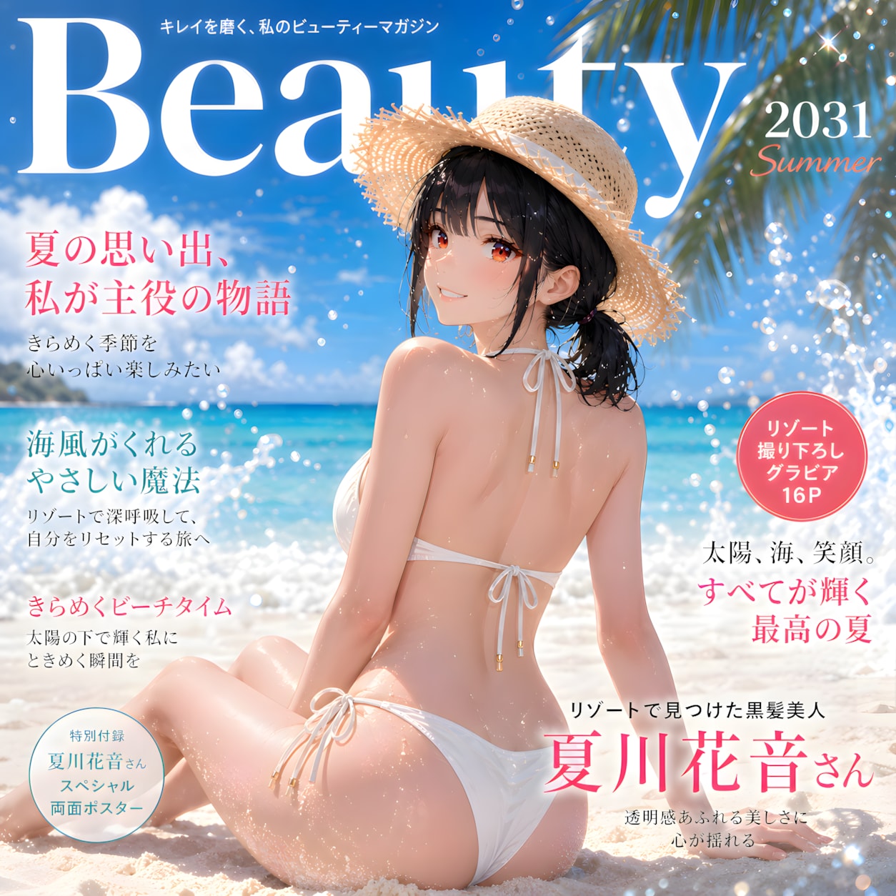 特集「夏の黒髪美人」