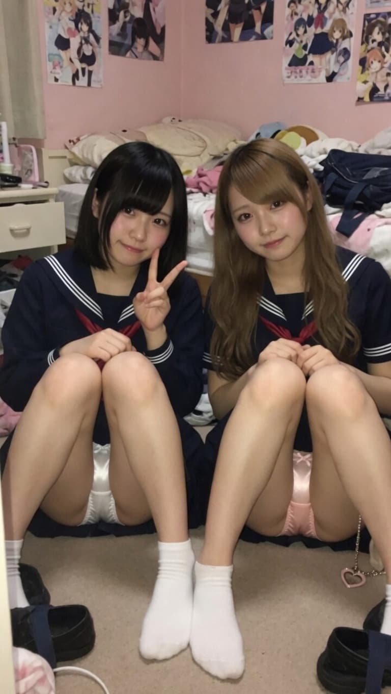 お部屋でM字開脚