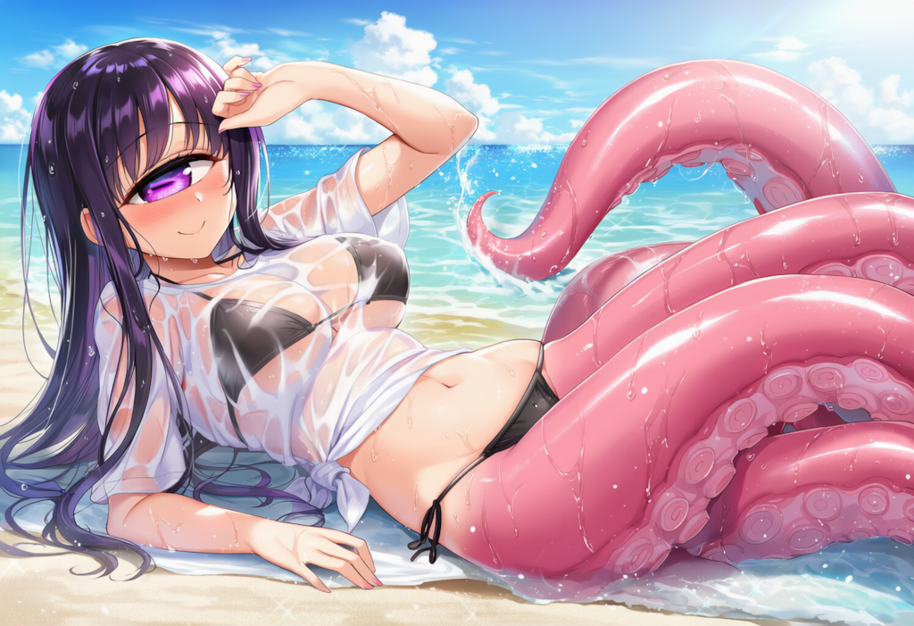 単眼スキュラ　濡れ透けビキニ