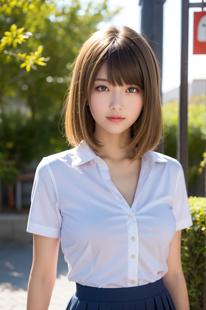 美少女#26 制服の胸のボタンを下級生達にねだられ♪①