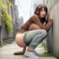 ※閲覧注意　路上排便 2枚目