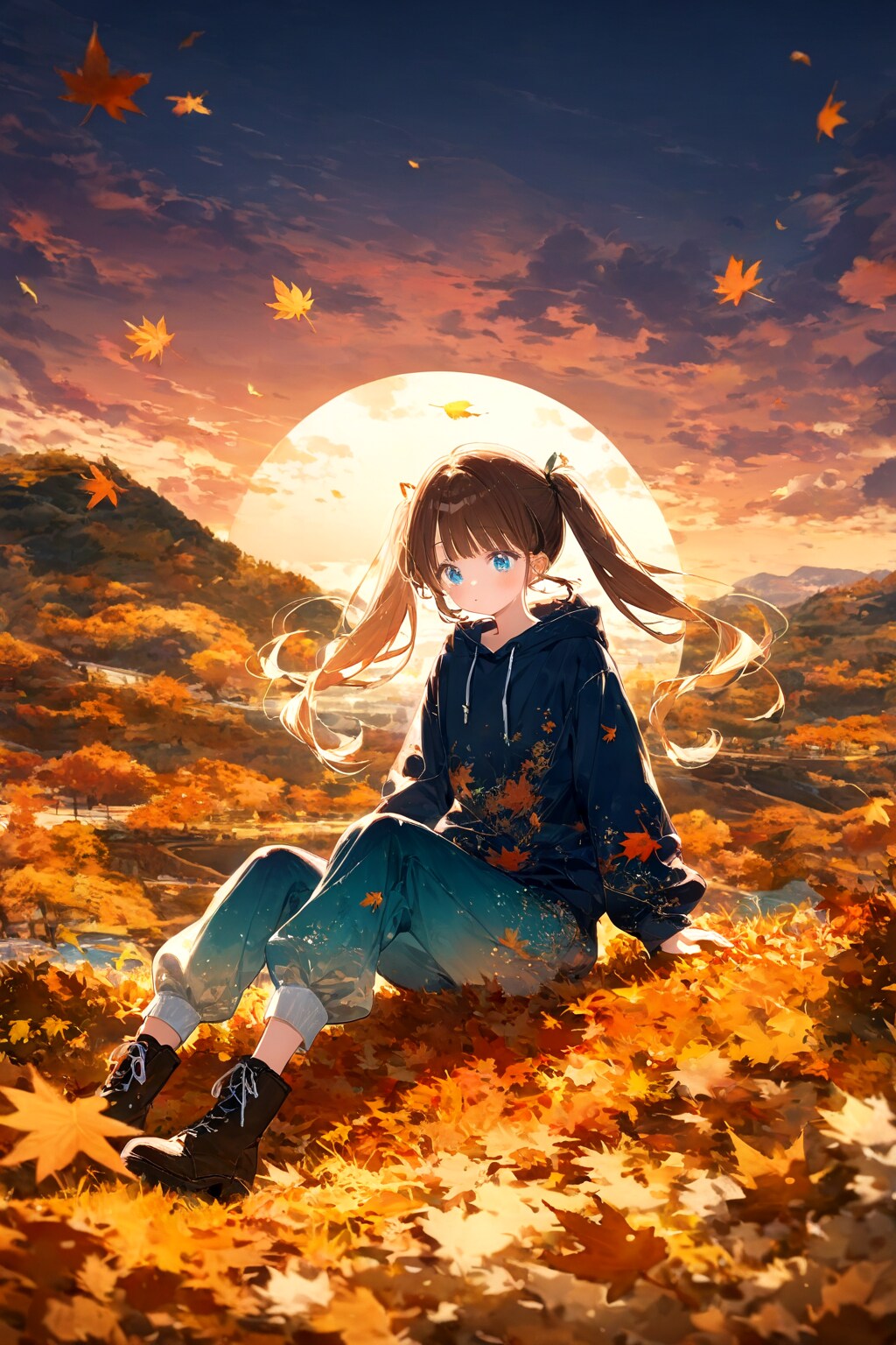 秋の夕焼け