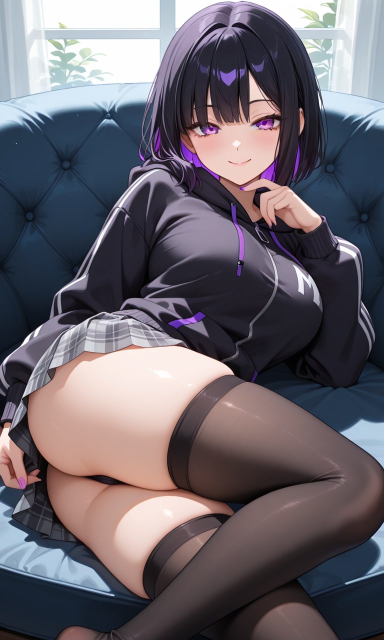 紫色が似合う女の子