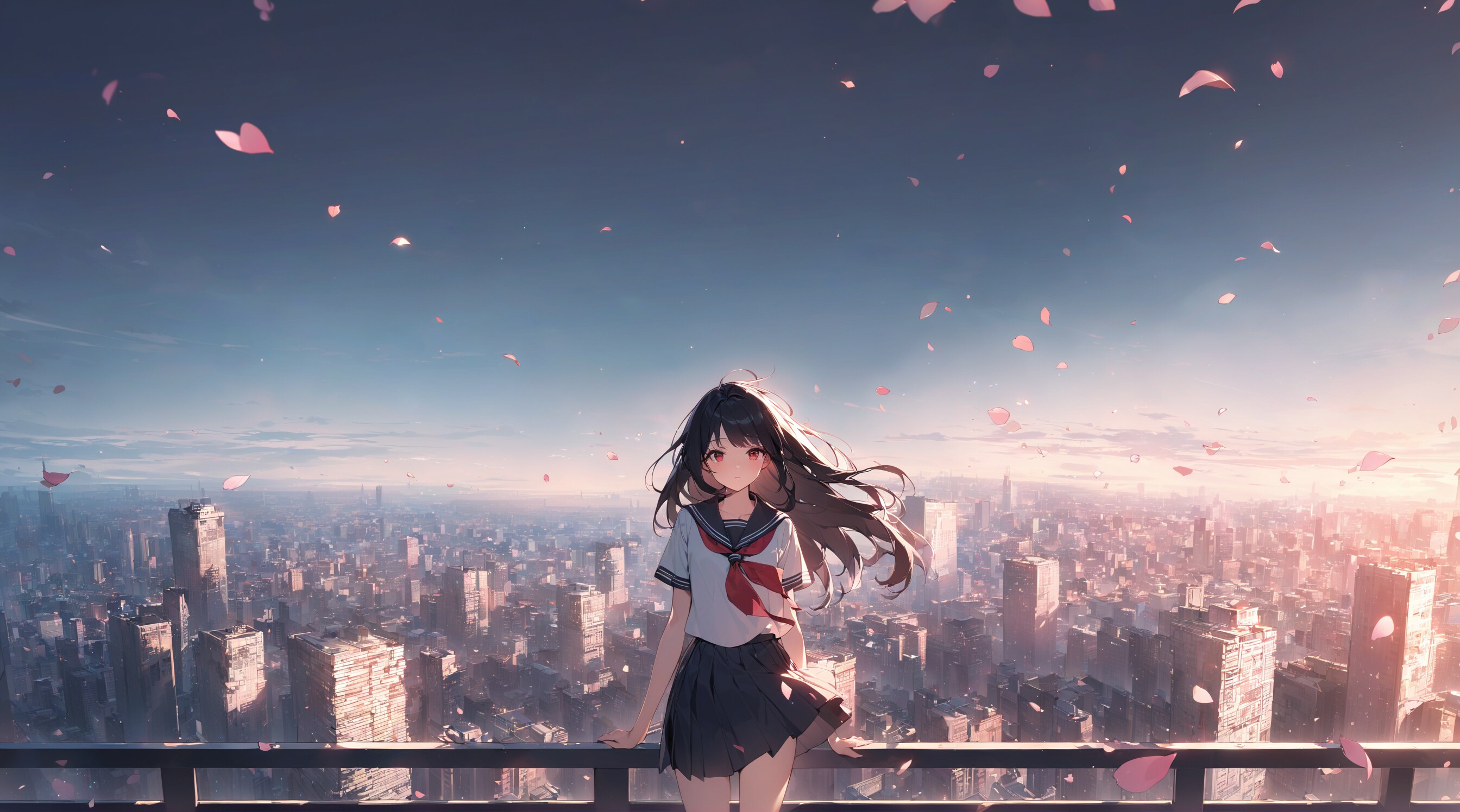 花の舞う空 | の人気AIイラスト・グラビア