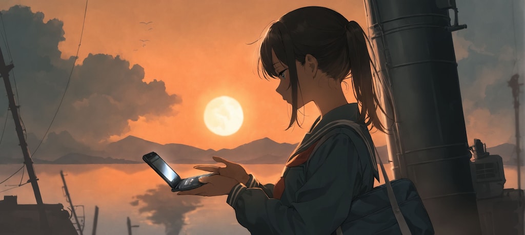 夕凪の信号待ち
