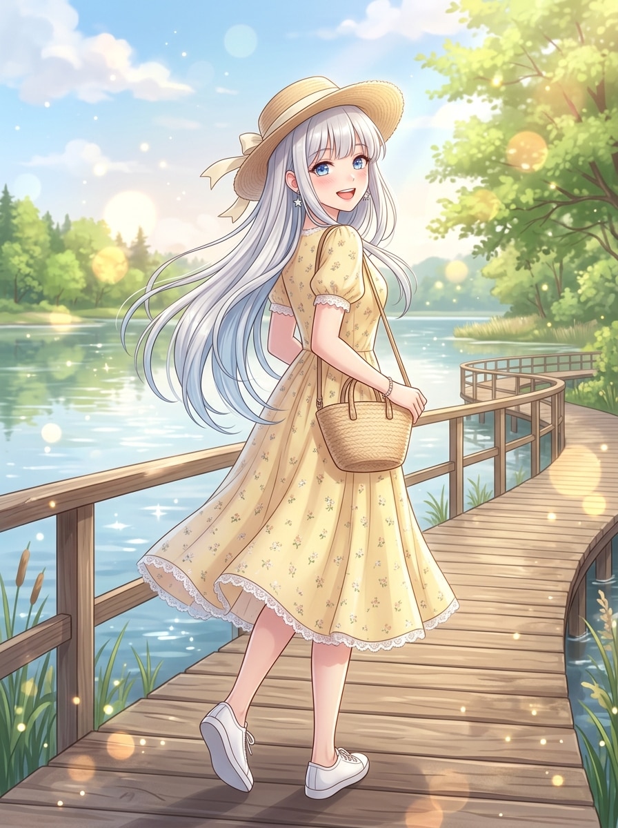 湖畔の散歩道
