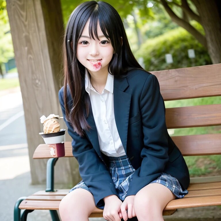 黒髪ロングでブレザーの美女９１ | の人気AIイラスト・グラビア