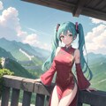 万里の長城のミクさん💙 2枚目