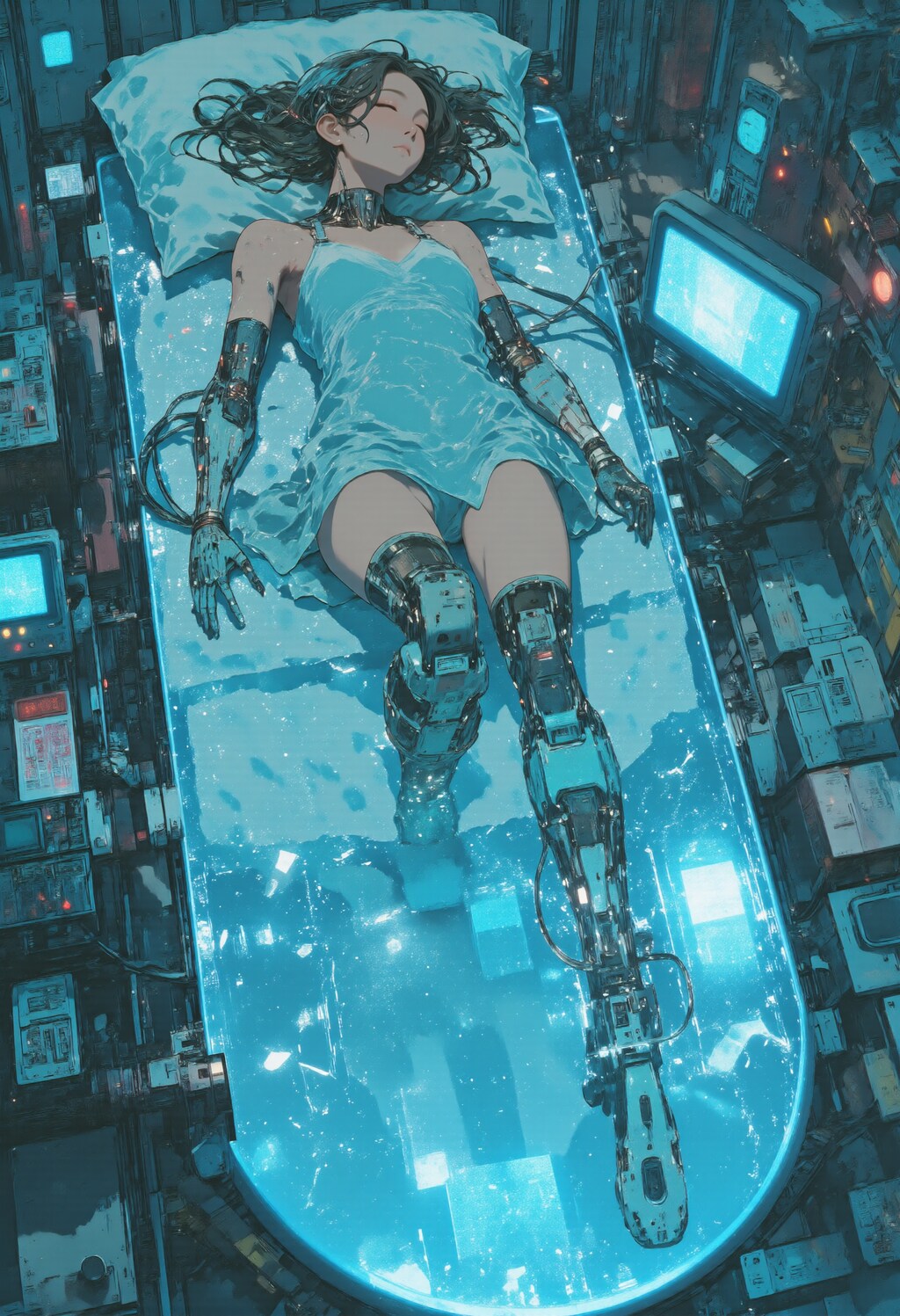 休息するサイボーグ