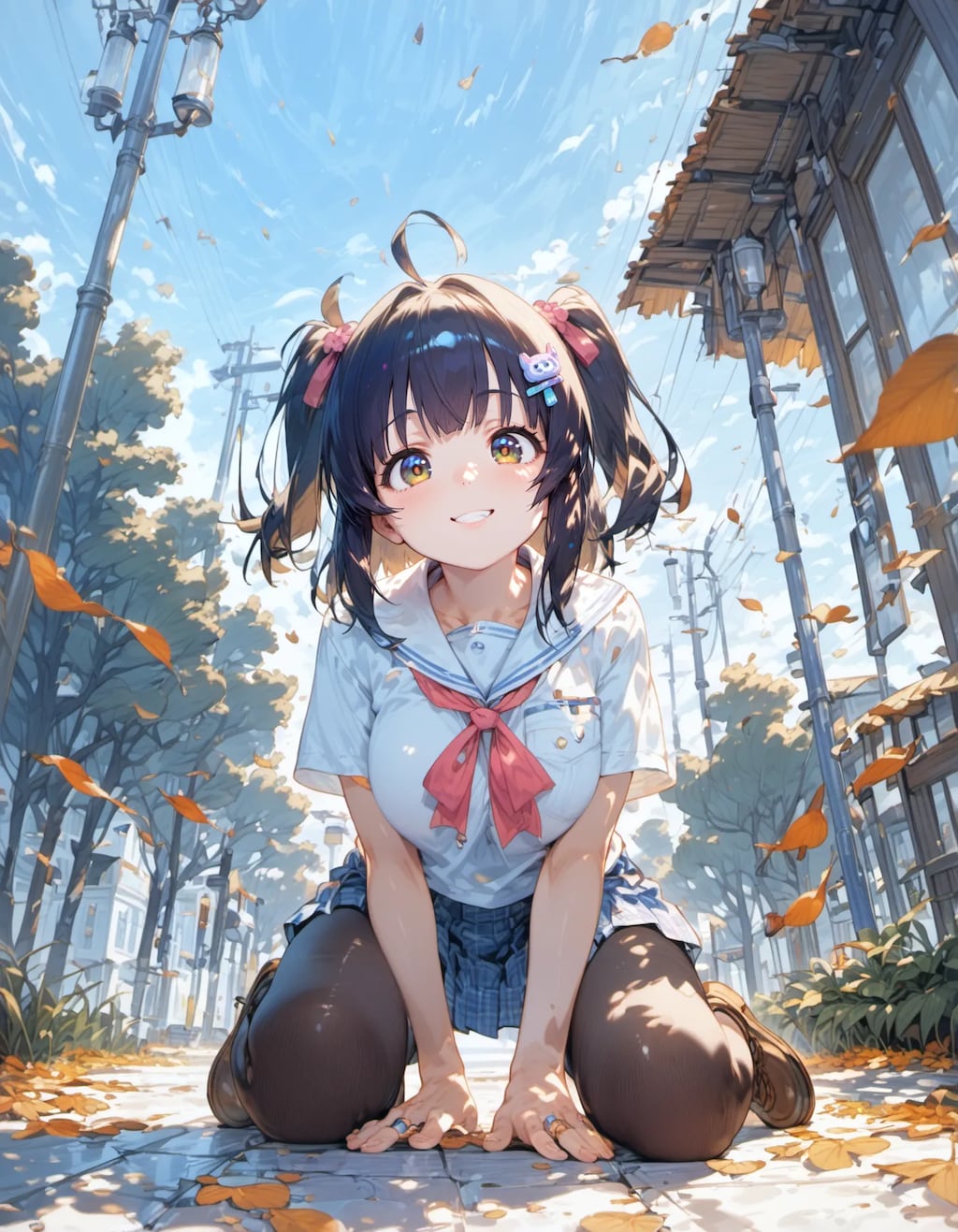 Up-Close Glimpse of the Schoolgirl